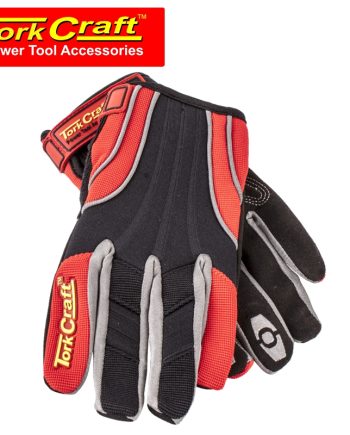 MECHANIC GLOVE X-SMALL SYNT.LEATHER REINFORCED PALM SPANDEX RED