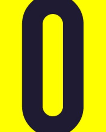 SIGN SELF ADHESIVE NO.0 55X90MM