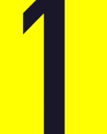 SIGN SELF ADHESIVE NO.1 55X90MM