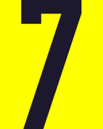 SIGN SELF ADHESIVE NO.7 55X90MM