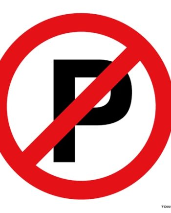 SIGN NO PARKING 150X150MM