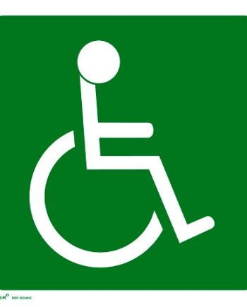 SIGN PHYSICALLY CHALLENGED 150X150MM