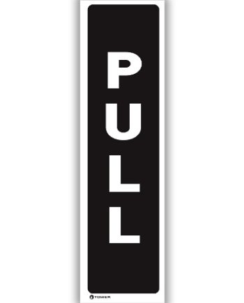 SIGN PULL VERTICAL 180X50MM