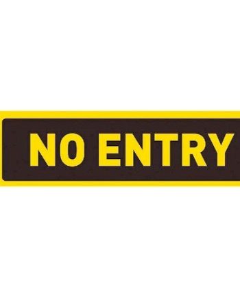 SIGN SELF ADHESIVE NO ENTRY 180X50MM