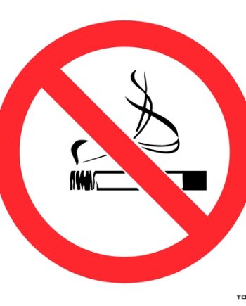 SIGN ALUMINIUM STD NO SMOKING 150X150MM