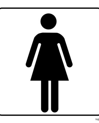 SIGN ALUMINIUM STD L TOILET 150X150MM