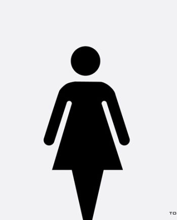 SIGN ALUMINIUM MOD-1 L TOILET 150X150MM