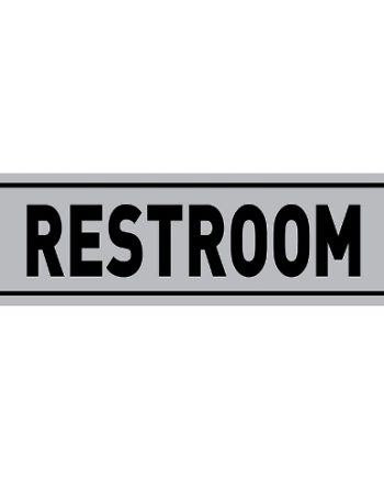 SIGN ALUMINIUM RESTROOM 180X150MM