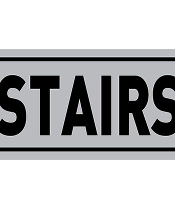 SIGN ALUMINIUM STAIRS 180X150MM