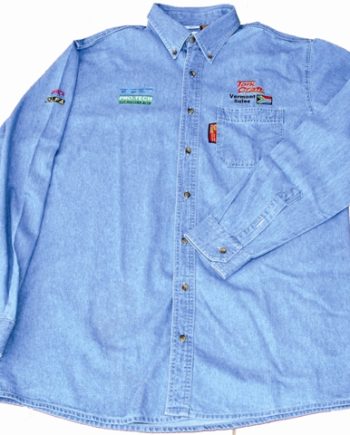 TORK CRAFT VERMONT BLUE DENIM SHIRT MEDIUM STONE WASHED