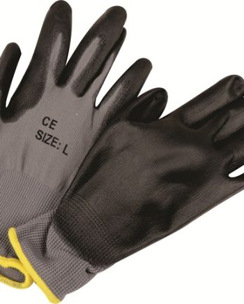 GLOVE MATSAFE NYLON BLK PU G/P (120) PP