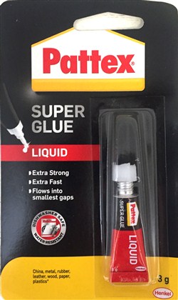ADHESIVE SUPERGLUE PATTEX 3GR CARDED