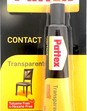 ADHESIVE CONTACT PATTEX TRANSP 50ML CARD 301035