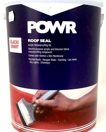ROOF SEAL KIT ACRYL 5LTR BLACK C/W MEMBRANE 150MMX10MT (
