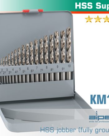 Alpen Super Drill Bit Set 19 Piece 1-10 X 0.5Mm In Metal Case