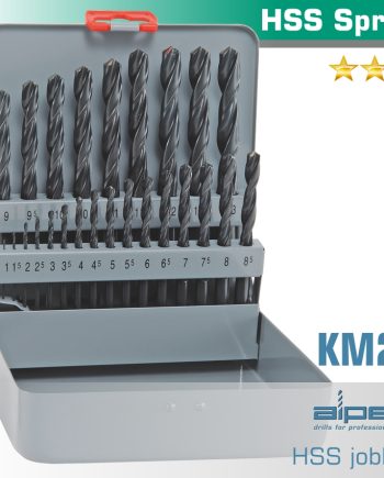 Alpen Hss Sprint Drill Bit Set 25 Piece 1-13Mm X 0.5  In Metal Case