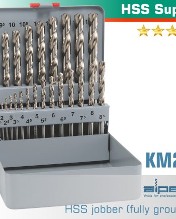 Alpen Super Drill Bit Set 25 Piece 1-13Mm X 0.5  In Metal Case