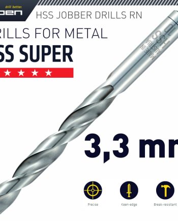 Alpen Hss Super Drill Bit 3.3Mm 3/Pk
