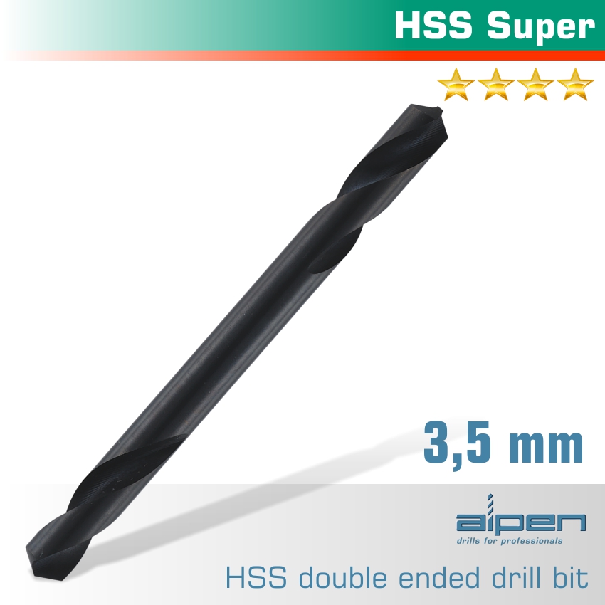 Alpen Hss Super Drill Bit Double Ended 3.5Mm 1/Pack