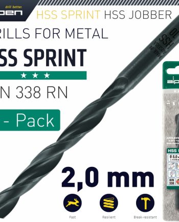Alpen Hss Sprint Drill Bit 2Mm 3/Pack