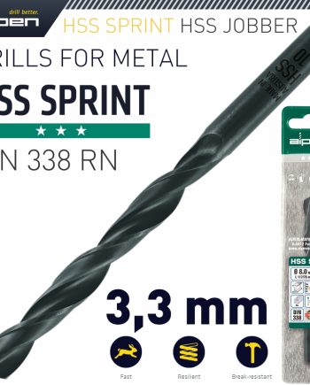 Alpen Hss Sprint Drill Bit 3.3Mm 1/Pack