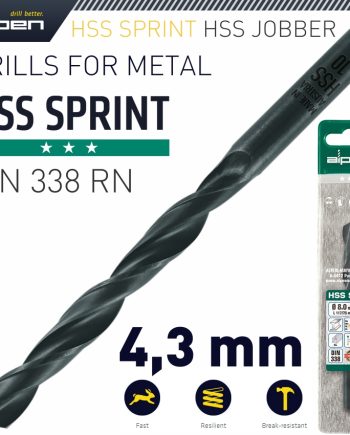 Alpen Hss Sprint Drill Bit 4.3Mm 1/Pack