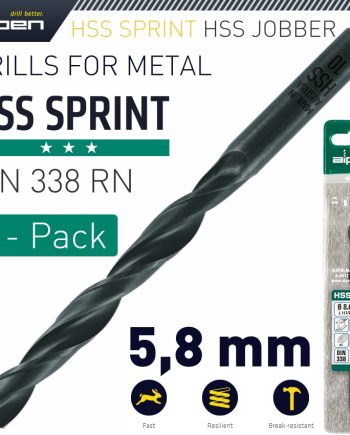 Alpen Hss Sprint Drill Bit 5.8Mm 2/Pack