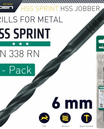 Alpen Hss Sprint Drill Bit 6Mm 2/Pack