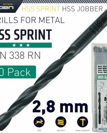 Alpen Hss Sprint Drill Bit 2.8Mm Bulk Ind.Pack