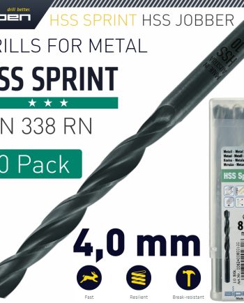Alpen Hss Sprint Drill Bit 4.0Mm Bulk Ind.Pack