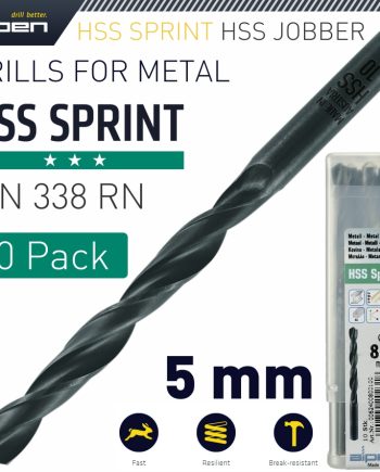 Alpen Hss Sprint Drill Bit 5.0Mm Bulk Ind.Pack
