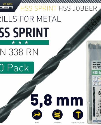 Alpen Hss Sprint Drill Bit 5.8Mm Ind.Pack Bulk