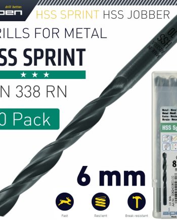 Alpen Hss Sprint Drill Bit 6.0Mm Bulk Ind.Pack