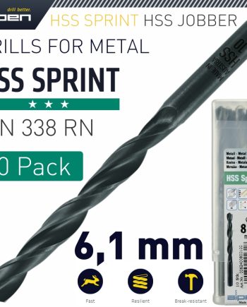 Alpen Hss Sprint Drill Bit 6.1Mm Bulk Ind.Pack