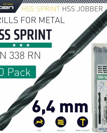 Alpen Hss Sprint Drill Bit 6.4Mm Bulk Ind.Pack