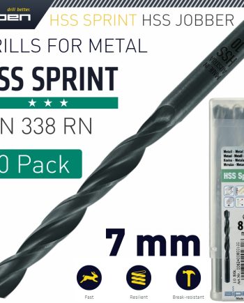 Alpen Hss Sprint Drill Bit 7.0Mm Bulk Ind.Pack