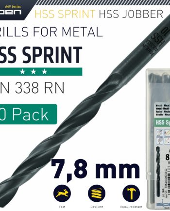 Alpen Hss Sprint Drill Bit 7.8Mm Bulk Ind.Pack