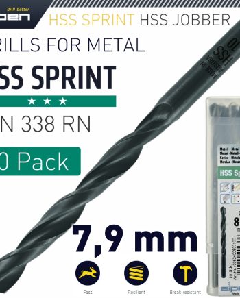 Alpen Hss Sprint Drill Bit 7.9Mm Bulk Ind.Pack