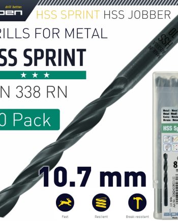 Alpen Hss Sprint Drill Bit 10.7Mm Bulk Ind.Pack