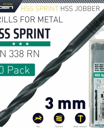 Alpen Hss Sprint Drill Bit 3.0Mm Packet Of 10 For Module