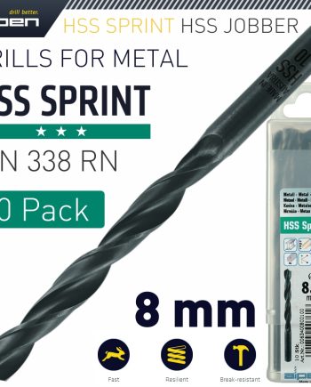 Alpen Hss Sprint Drill Bit 8.0Mm Packet Of 10 For Module
