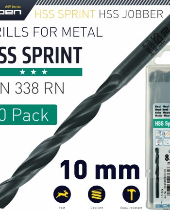 Alpen Hss Sprint Drill Bit 10.0Mm Packet Of 10 For Module