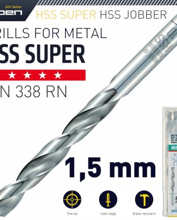 Alpen Hss Super Drill Bit 1.5Mm Bulk