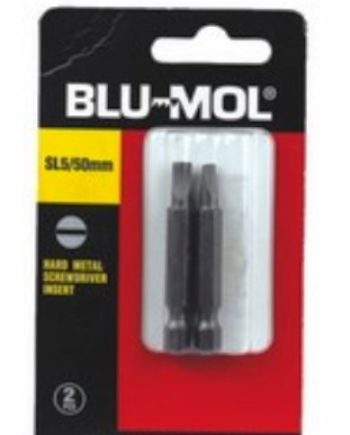 BLU-MOL S/DRIVER BIT S2 SL5X50MM 2PC - BM0650310