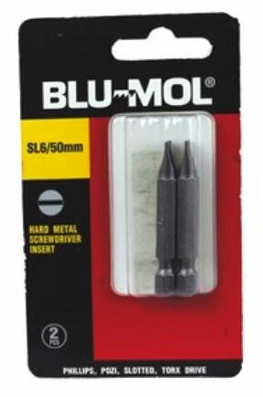 BLU-MOL S/DRIVER BIT S2 SL6X50MM 2PC - BM0650311