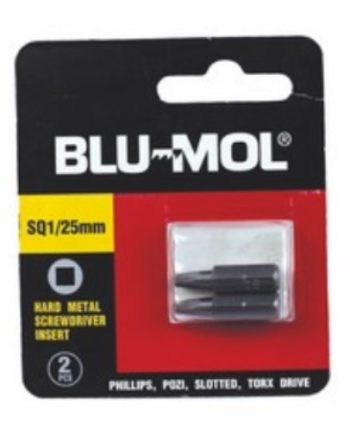 BLU-MOL SQUARE PWR BIT S2 NO.1X25MM 2PC - BM0650317