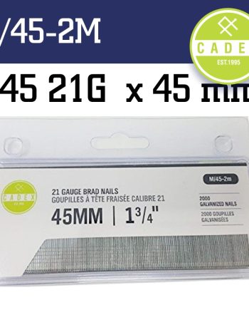 Cadex T45 Brad Nail 21G 45Mm Galv 2000Pce