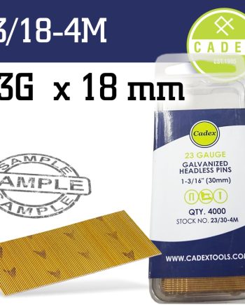 Cadex Headless Pin 23G 18Mm Galv  4000Pce