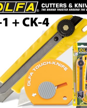 Olfa Cutter Model L-1 Heavy Duty Snap Off Knife +Tk4 Cutter