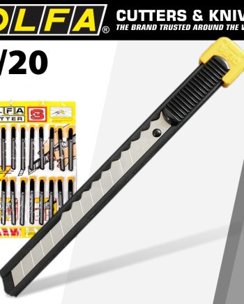 Olfa Model S Cutter On Display 20 Per Hang Card Snap Off Knife Cutters